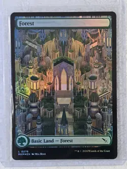 MTG Forest #276 FOIL Full Art Murders at Karlov Manor Magic Card Land NM - Image 5