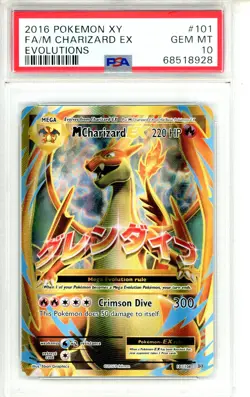 2016 Pokemon XY Evolutions M Charizard EX #101 FA PSA 10 GEM MINT - Image 1