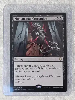 MTG Monumental Corruption - Commander: Phyrexia: All Will Be One #24 Rare NM - Image 4