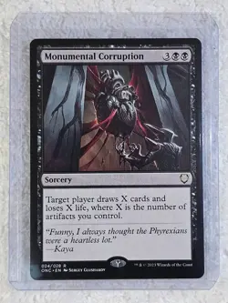 MTG Monumental Corruption - Commander: Phyrexia: All Will Be One #24 Rare NM - Image 5