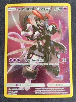 Pokemon TCG Armored Mewtwo SM228 Black Star Promos Holo 2019 MP - Image 1