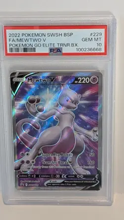 2022 Pokemon Go Elite Trainer Box Mewtwo Promo #229 Black Star PSA 10 Gem Mint - Image 1