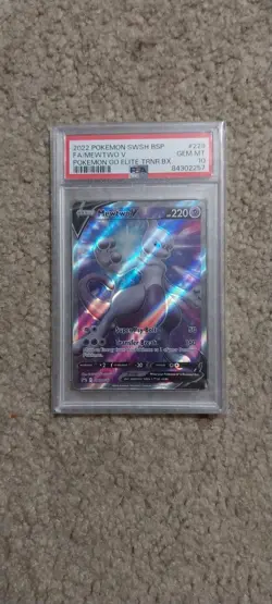 PSA 10 MEWTWO V SWSH229 BLACK STAR PROMO POKEMON GO GEM MINT - Image 1