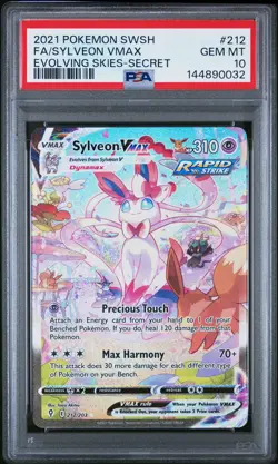 2021 POKEMON SWORD & SHIELD EVOLVING SKIES SECRET FULL ART/SYLVEON VMAX PSA 10 - Image 1