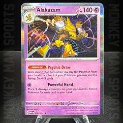 Pokemon TCG - Alakazam Holo Rare Mega Evolution (MEG EN) - #056/132 - - Image 1