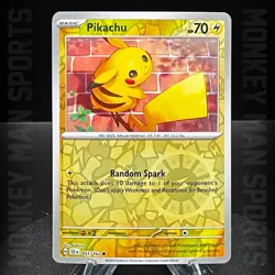 Pokemon Scarlet & Violet Temporal Forces - Pikachu #051/162 REVERSE HOLO - Image 1