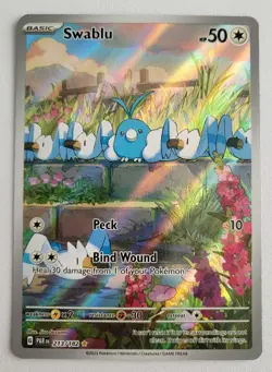 Pokemon TCG Swablu Paradox Rift 213/182 Holo Illustration Rare - Image 1