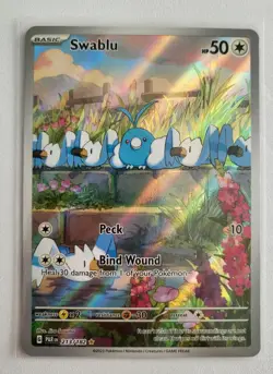 Pokemon TCG Swablu Paradox Rift 213/182 Holo Illustration Rare - Image 3