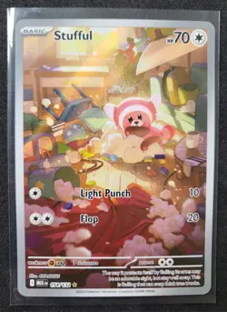 Pokemon Stufful Illustration Rare Me01: Mega Evolution 154/132 Full Art Holo - Image 3