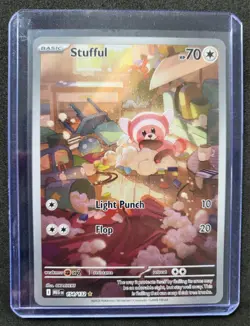 Pokemon Stufful Illustration Rare Me01: Mega Evolution 154/132 Full Art Holo - Image 5