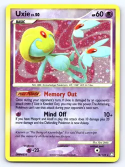 Uxie 18/123 Holo Rare Mysterious Treasures Pokemon Lightly Played - Image 1