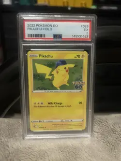 2022 Pokemon Go Pikachu Holo Psa 5 - Image 1