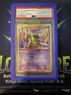 Pokemon Sigilyph Plasma Freeze Holo Secret Rare #118 PSA 8 - Image 1