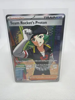 Team Rocket’s Proton 227/182 Full Art Ultra Rare Trainer Destined Rivals Pokemon - Image 1