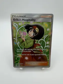 Pokemon TCG Erika's Hospitality 174/181 Sm-Team Up Ultra Rare Full Art Holo - Image 1
