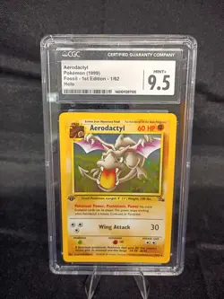 Pokemon Aerodactyl Fossil 1st Edition Holo Rare #1 CGC 9.5 - Image 1