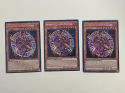 Yugioh Apprentice Illusion Magician x 3 - 1st Edition Secret Rare LP - Free Holo - Image 1