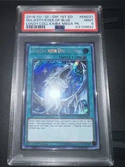 2018 Yu-GI-OH! 1st ED Majesty With Eyes Of Blue PSA 9 - Image 1