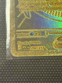 Mega Charizard Y EX No. 294/217 Ascended Heroes Pokemon Card Gold - Image 4
