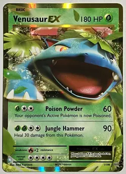 Venusaur EX 1/108 (LP) Holo Rare XY Series: Evolutions 2016 Pokemon Card TCG - Image 1
