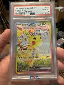 PSA 10 Pikachu ex SAR 132/106 Super Electric Breaker sv8 Pokemon Card Jpn - Image 1