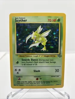 Pokemon Scyther TCG Jungle Set Holo Rare Card 10/64 Vintage - Image 1