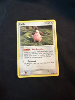 Pokemon Cleffa 21/115 EX Unseen Forces Common Basic 2005 Yuka Morii Card - Image 1