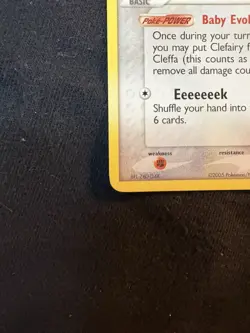 Pokemon Cleffa 21/115 EX Unseen Forces Common Basic 2005 Yuka Morii Card - Image 2