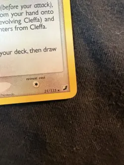 Pokemon Cleffa 21/115 EX Unseen Forces Common Basic 2005 Yuka Morii Card - Image 3