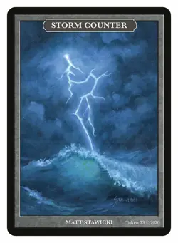 Storm Counter Token, Art by Artist Matthew Stawicki MTG Magic Givememana - Image 1