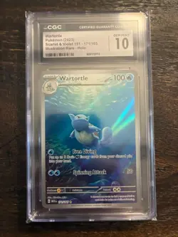 Pokemon Graded Wartortle #171/165 English Scarlet & Violet 151 CGC 10 - Image 1