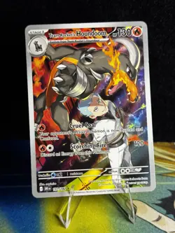 Pokemon TCG Team Rocket's Houndoom Destined Rivals 191/182 Illustration Rare - Image 1