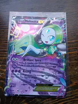 Pokemon Legendary Treasures: Radiant Collection #RC11/RC25 Meloetta EX DMG - Image 2