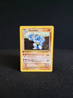 Pokemon Karte Maschock - 1. Edition - 34/102 Basis Set - Image 1