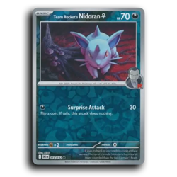 Team Rocket's Nidoran F 114/182 Common Destined Rivals Pokemon Reverse Holo NM - Image 1
