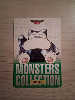 Snorlax No. 143 Green Bandai Carddass Monsters Collection Pokemon Japanese LP - Image 1
