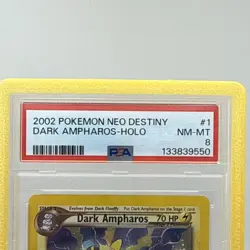 2002 Pokemon Holo Dark Ampharos Neo Destiny 1/105 PSA 8 - Image 5