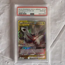 Pokemon Latias & Latios GX 113 PSA 10 Gem Mint Sun & Moon Team Up - Image 1