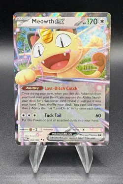 Pokemon TCG Meowth EX 62/88 Double Rare Perfect Order - Image 1