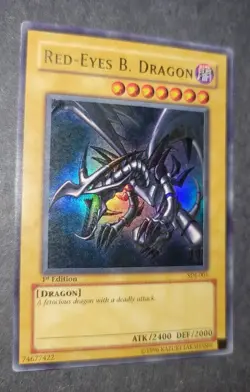 Yugioh Yu-Gi-Oh! TCG Red-Eyes B. Dragon SDJ-001 Ultra Rare 1st Edition LP - Image 1