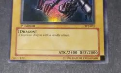 Yugioh Yu-Gi-Oh! TCG Red-Eyes B. Dragon SDJ-001 Ultra Rare 1st Edition LP - Image 4