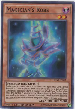 Yugioh! LP Magician's Robe - SHVI-ENSE3 - Super Rare - Limited Edition Lightly P - Image 1