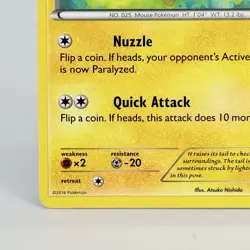 Pokemon Pikachu Card 26/115 Generations 2016 Non Holo VLP - Image 5