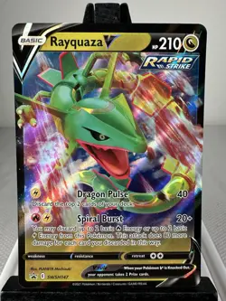 Pokemon TCG Rayquaza V SWSH147 Sword & Shield Promo Card Holo LP - Image 1