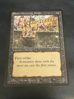 Stone-Throwing Devilz Arabian Nights MTG Magic The Gathering Card LP - Image 1