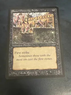 Stone-Throwing Devilz Arabian Nights MTG Magic The Gathering Card LP - Image 4