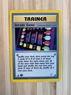 Arcade Game - 83/111 - Pokemon Neo Genesis 1st Edition Rare Card WOTC - Image 1