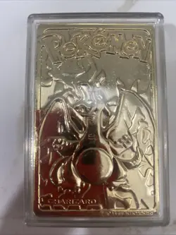 1999 Burger King Pokemon Charizard Trading Card 23K Gold Plated-No Ball Or Box - Image 1