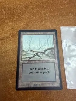 Swamp (A) Beta LP Version A Magic the Gathering MTG NM - Image 1