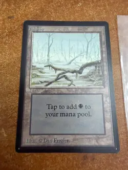 Swamp (A) Beta LP Version A Magic the Gathering MTG NM - Image 2